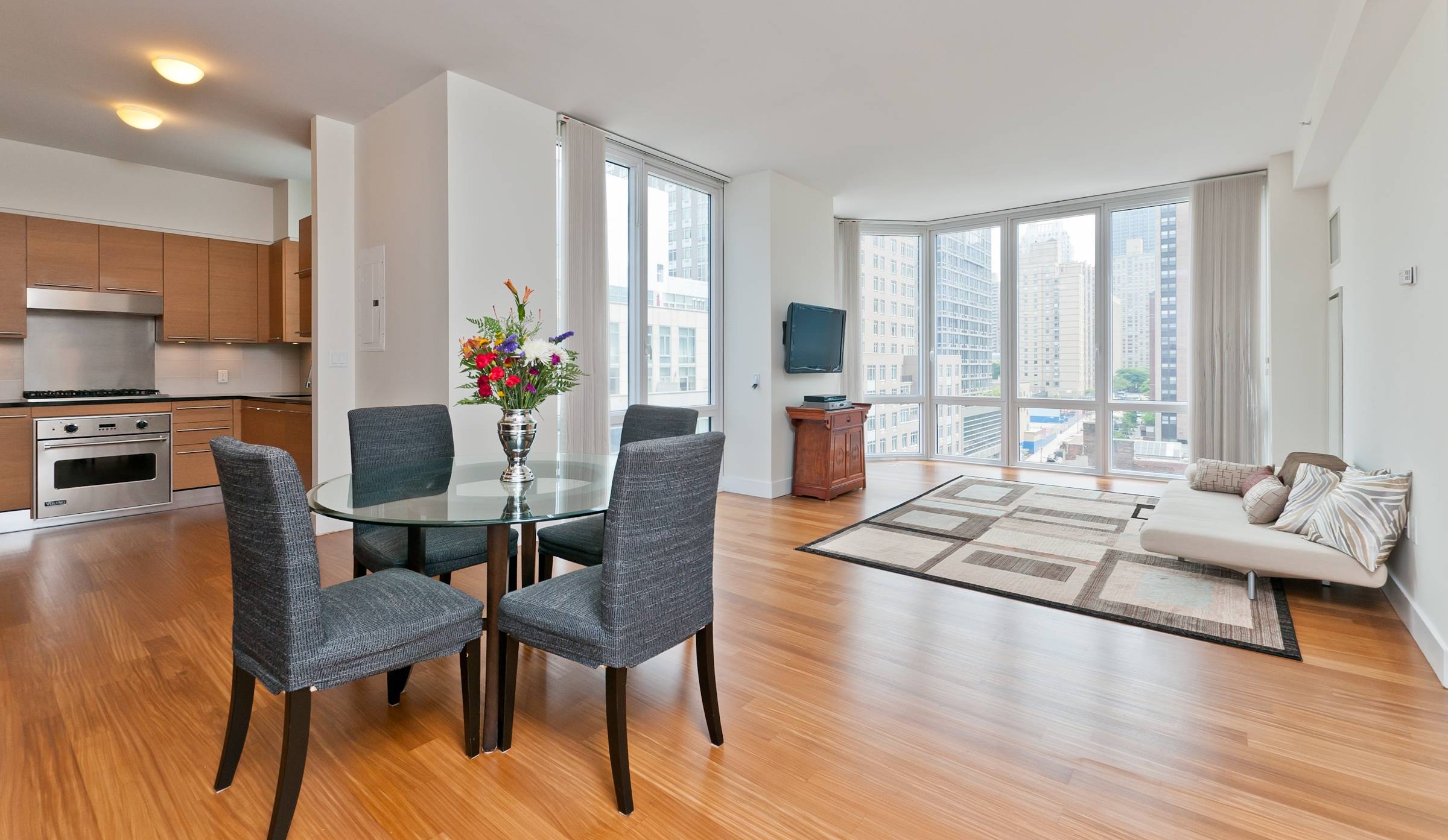  Upper West Side Luxury Condominium,  Modern, Beautiful, 2 Bedroom, 2 Baths, Residence,   10 West End Avenue, 11A,  Open City Views