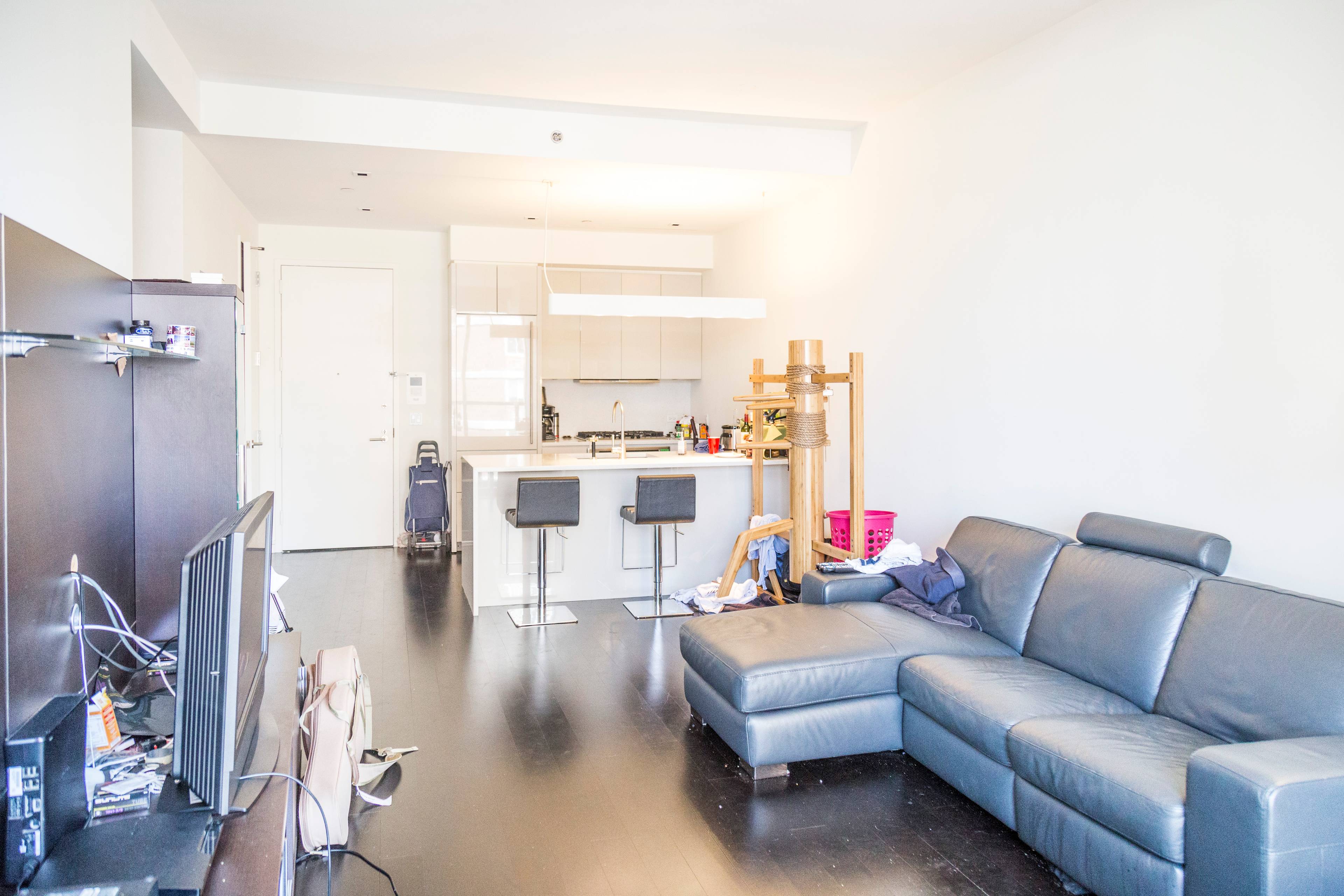Generously sized furnished one bedroom in the sleek Tempo condominium