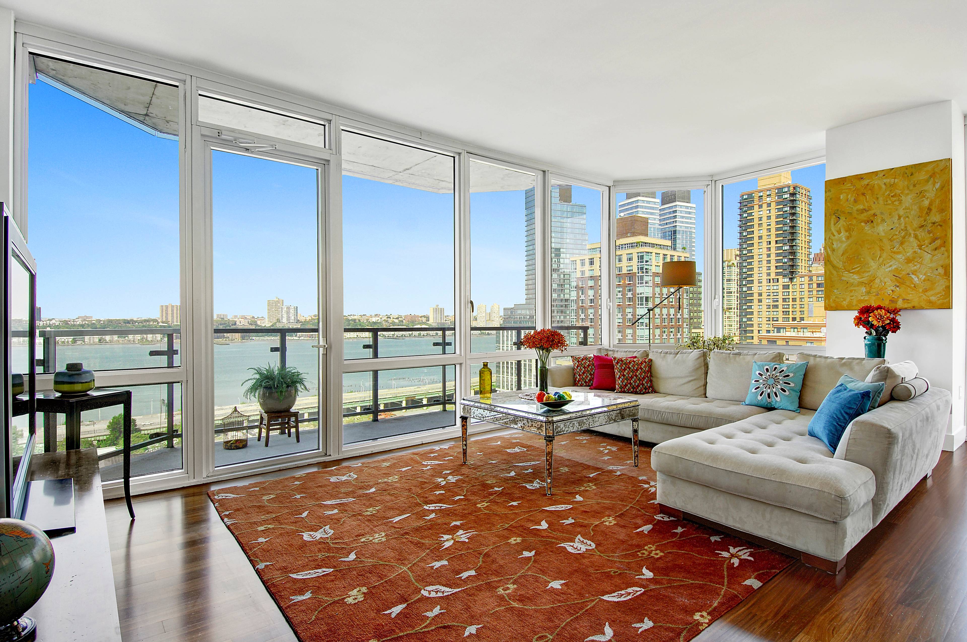 NEW TO THE MARKET, UPPER WEST SIDE-10 WEST END AVENUE, LUXURY, CONDOMINIUM, MAGNIFICENT, STUNNING CORNER RESIDENCE, TWO BEDROOM, TWO BATHS, OPEN PANORAMIC VIEWS WITH A BALCONY  