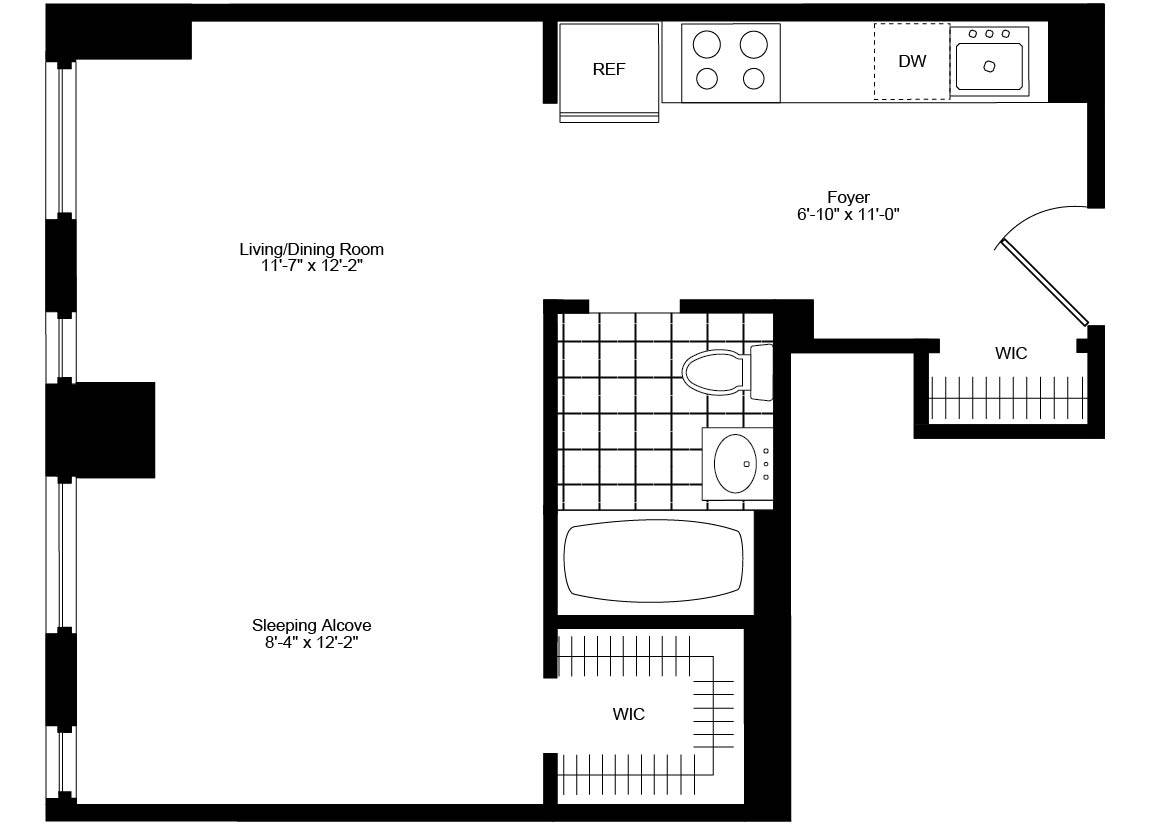 Perfect Location * Spacious One Bedroom * Walk-In-Closet * Garage/Doorman/Gym/ * Tribeca
