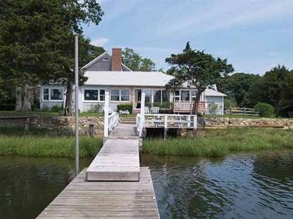 SAG HARBOR BAYFRONT WITH DOCK OVERLOOKING COVE 