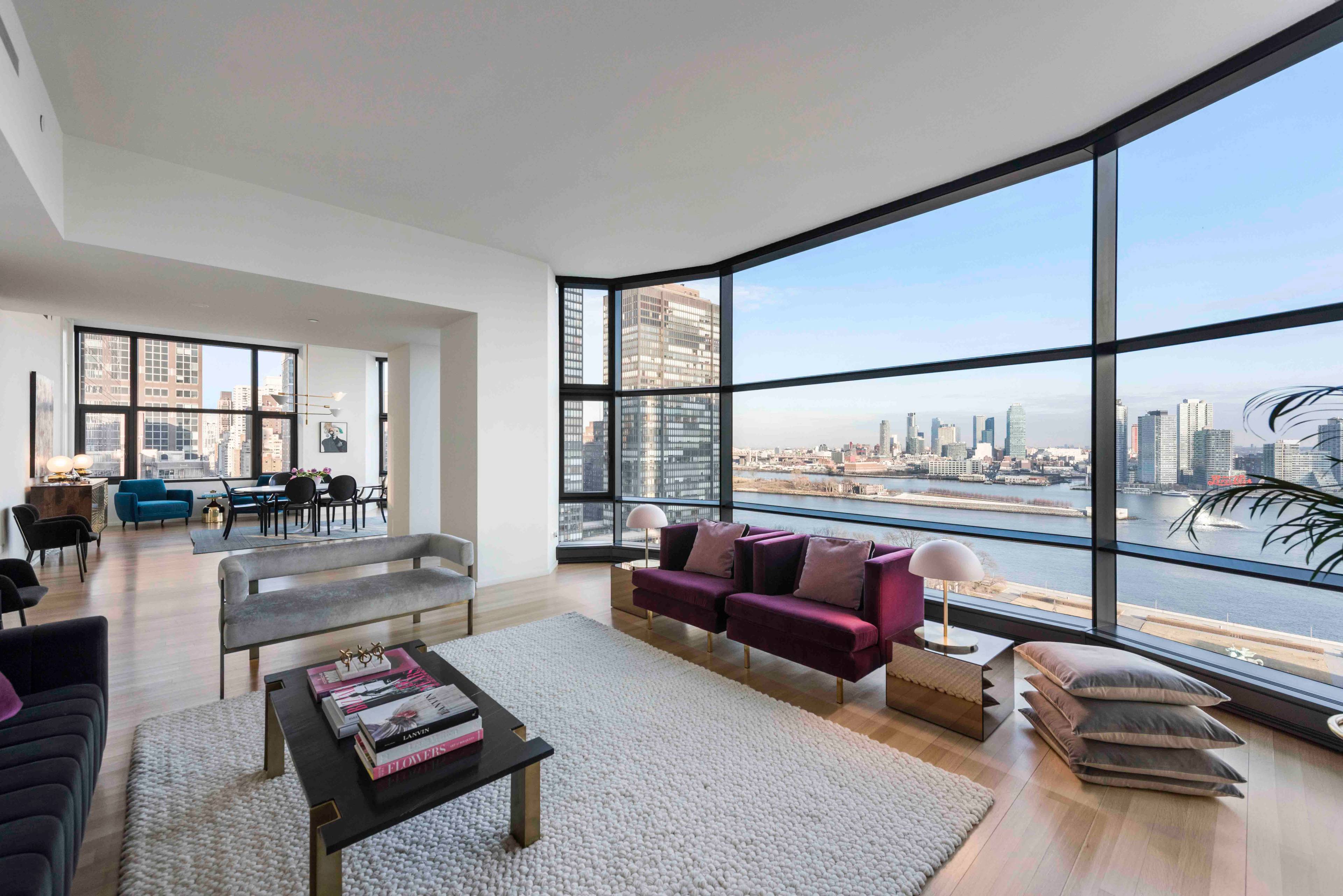 JUST LISTED! 50 UNITED NATIONS PLAZA/MASTERPIECE TOWER/FURNISHED OR UNFURNISHED SPRAWLING HALF FLOOR RESIDENCE