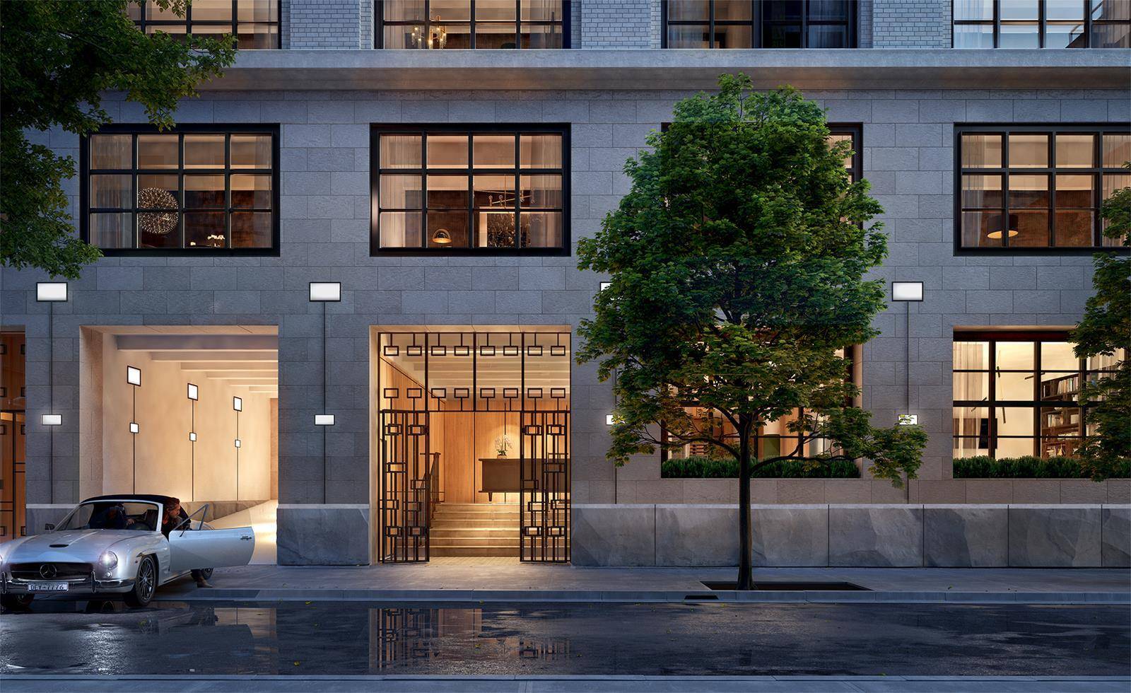 This 2, 913 square foot four bedroom, four bathroom residence opens to a gracious entry foyer that flows seamlessly into the great room complete with vast blackened steel frame, double ...
