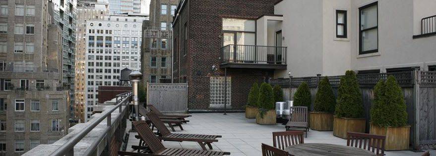 1 Bedroom in the Financial District with laundry in building, doorman, walking distance to shops and restaurants, terrace