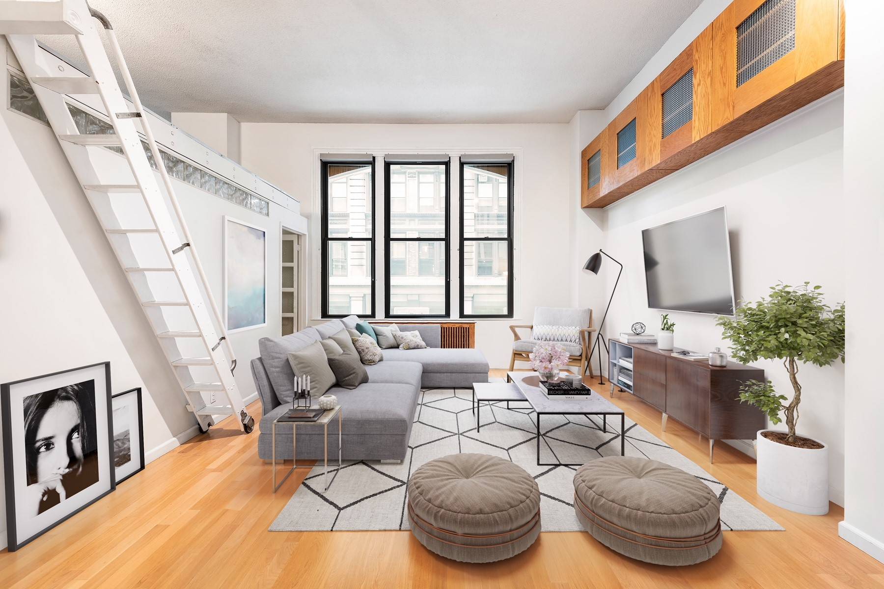 CONV 2 Bedroom + loft, Double Height Windows & 13ft Ceilings in Tribeca