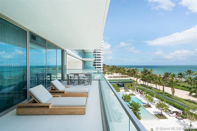 STUNNING DIRECT OCEAN VIEWS FROM THIS FULLY FURNISHED 1 BEDROOM PLUS DEN 2 BATH RESIDENCE AT OCEANA