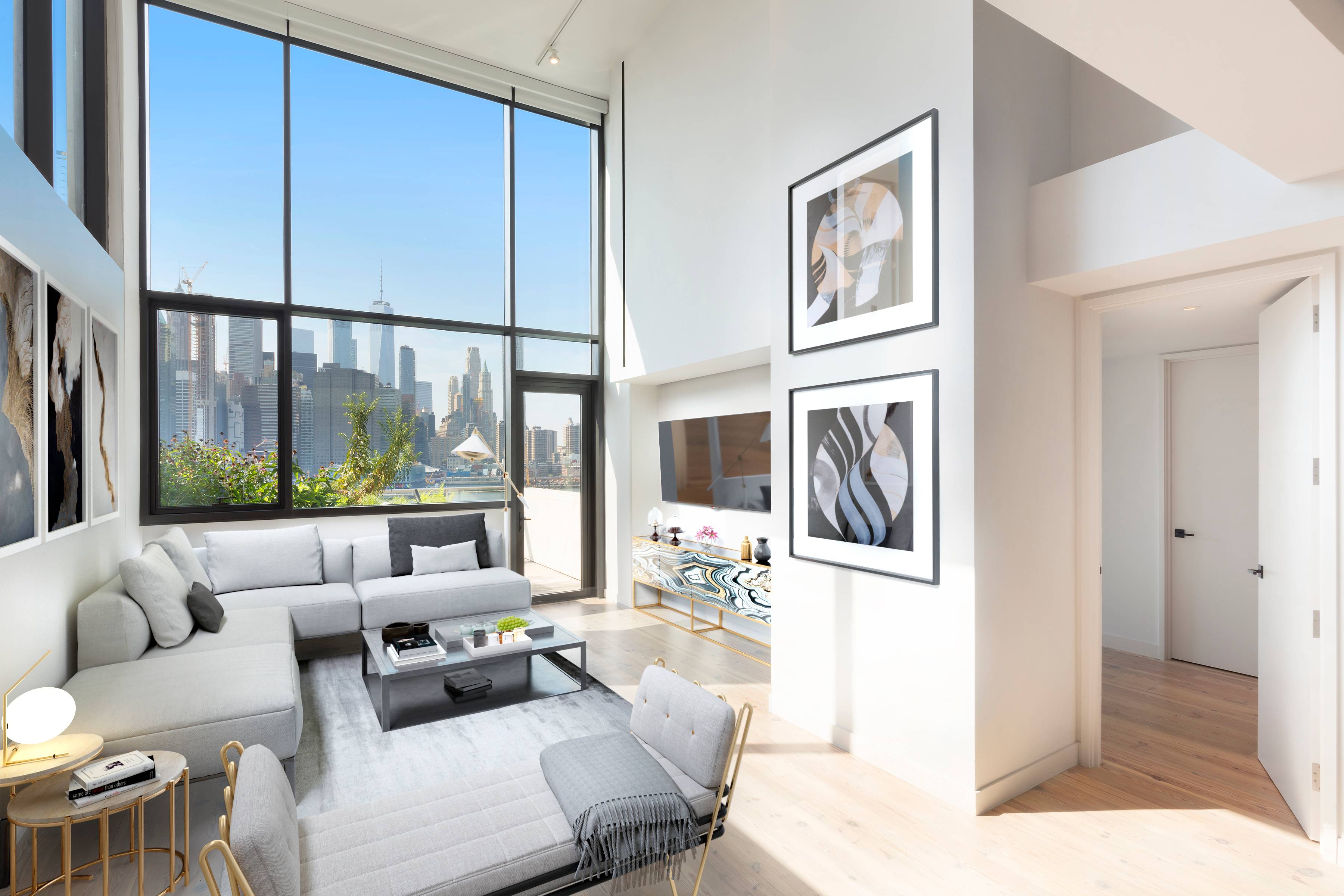 Incredible River and City Views - Top Floor Triplex with Private Roof