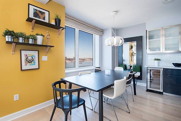 unobstructed Hudson waterfront views from this high floor  for rent in Upper West Side