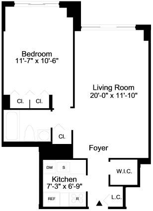 Beautiful ONE-Bedroom!! Midtow East Real Estate, full service building, granite counter tops, renovated bathroom. Gym and pool included. 