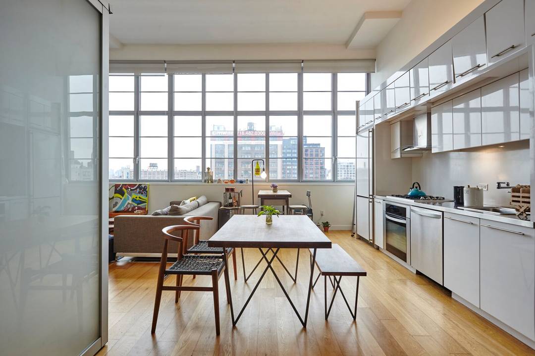 14 ft ceilings  loft 896 SF  South facing  Large one bedroom  in Long island City