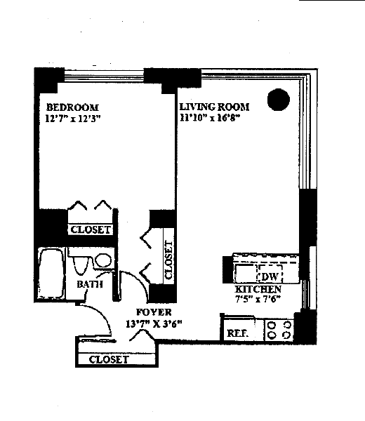 High Floor Corner One Bedroom in the Heart of Clinton!
