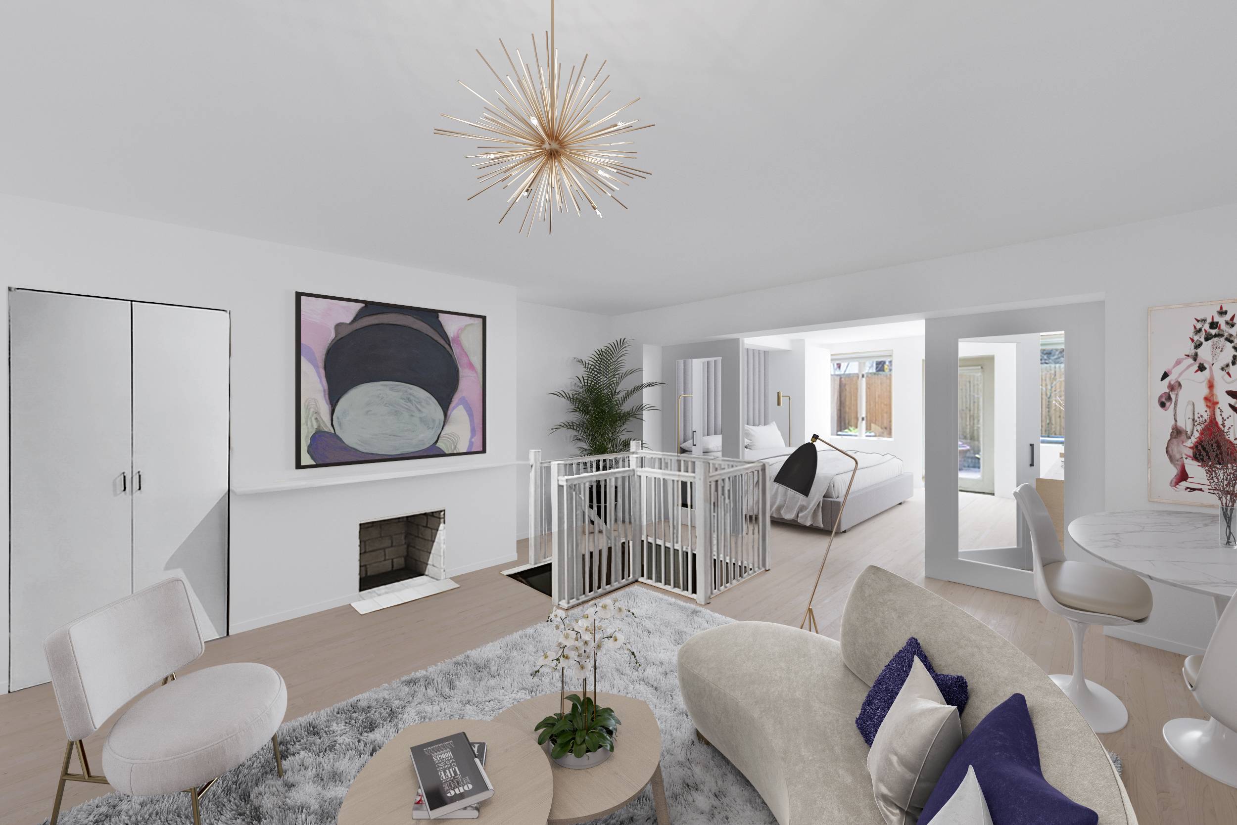 Sunny Live/Work, 1 bed ,1.5 bath with study, and Patio