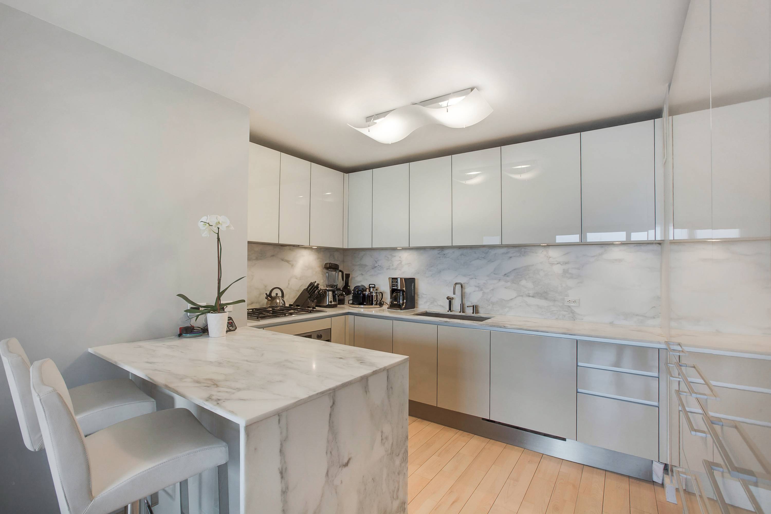 High-End    Two Beds ,Two full baths    with spectacular Hudson River views on 45 Floor  is one  Blocks from Columbus  Circle