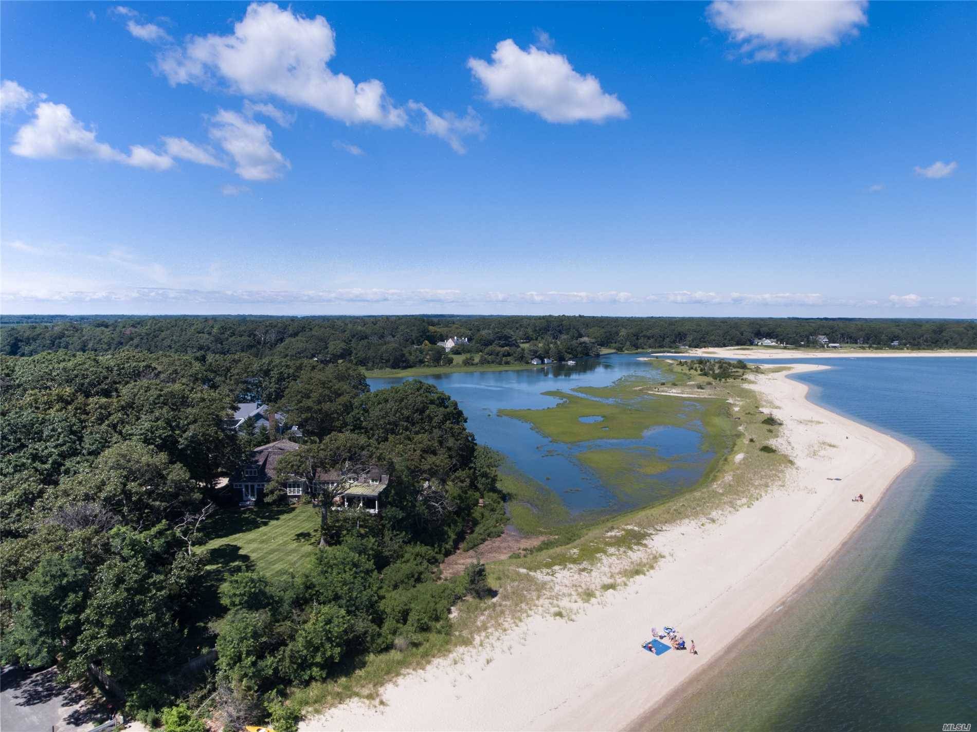 Circa 1920's old world charm overlooking Little Peconic Bay.