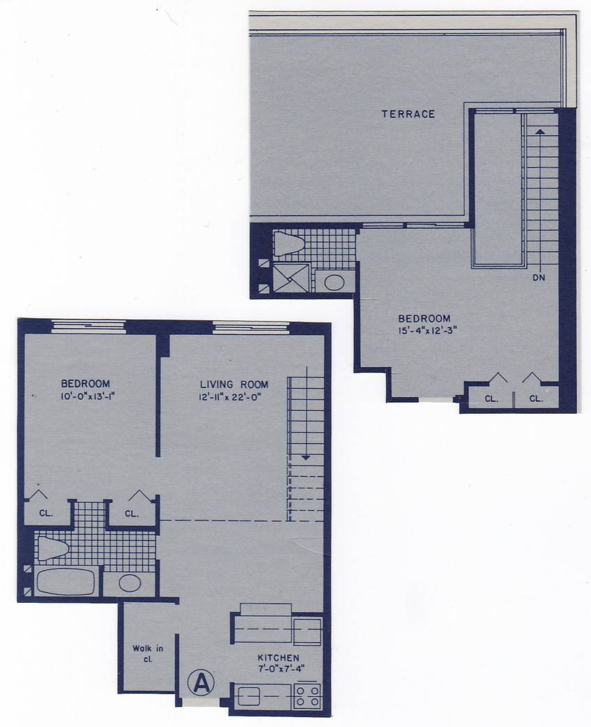 Two bedroom DUPLEX with private outdoor space and laundry in Gramercy/ Kips Bay