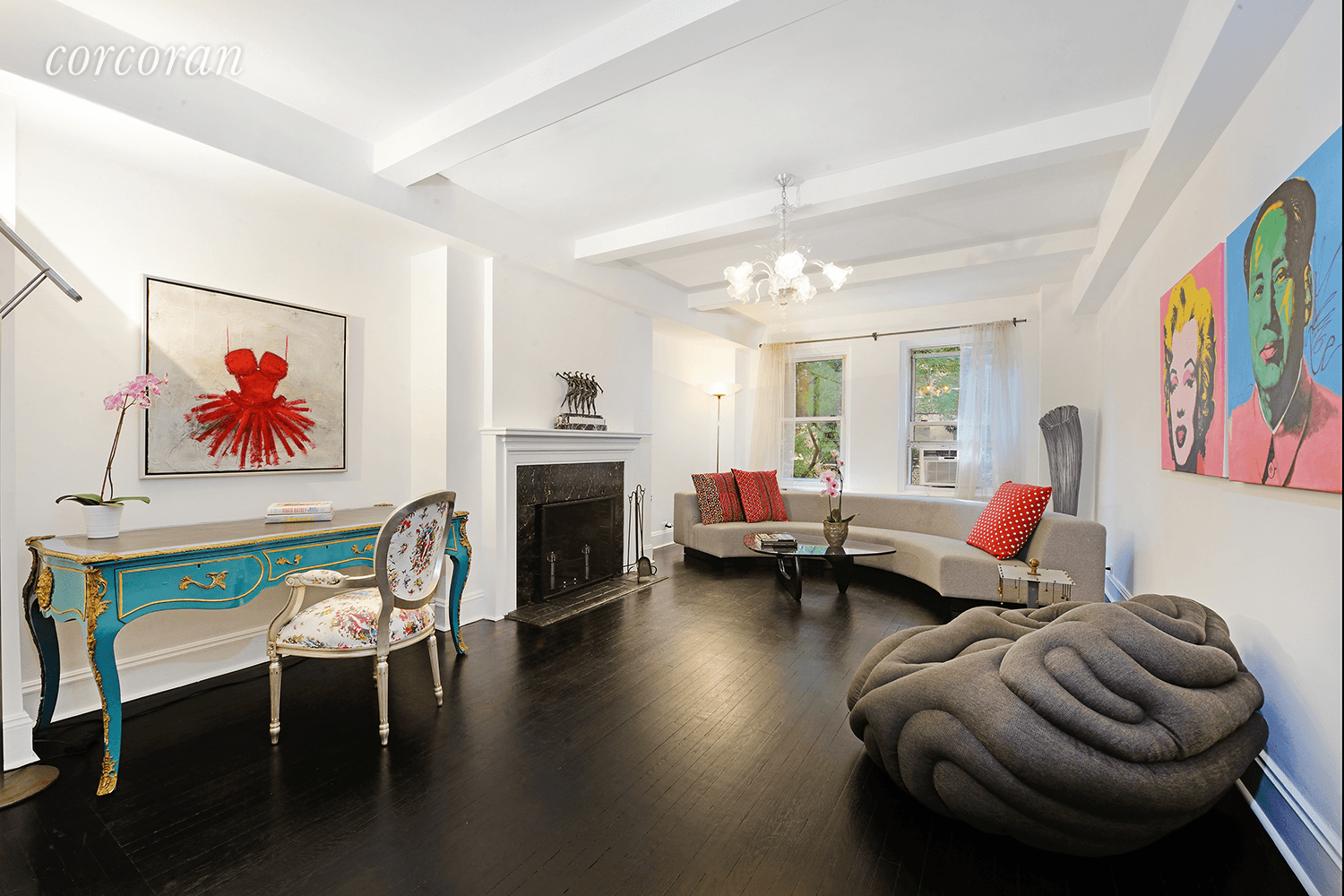 This sunny, quiet, and beautifully proportioned two bedroom, two bathroom home or pied a terre at 75 Central Park West offers the elegance, scale, and detail of prewar architecture balanced ...