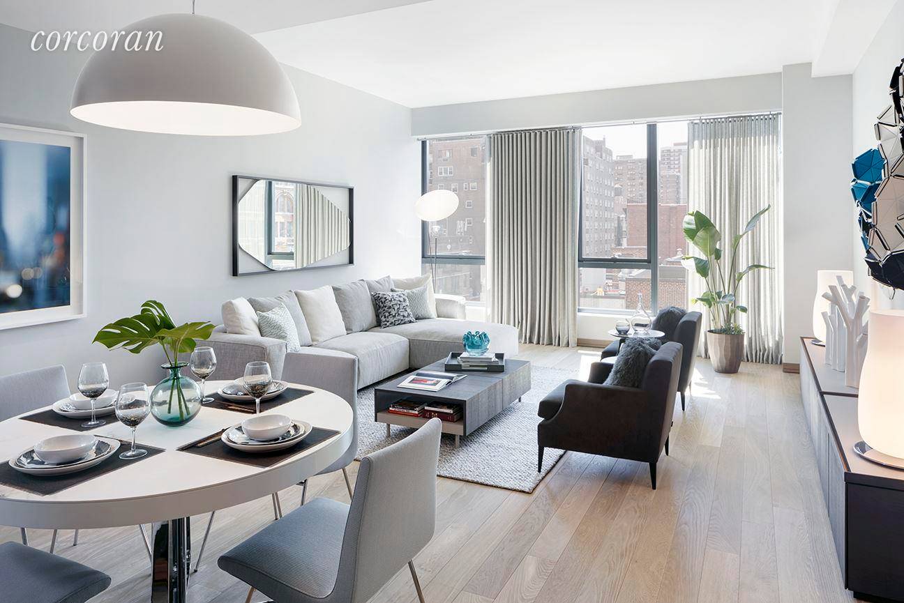 IMMEDIATE OCCUPANCY. This corner three bedroom, four bath residence plus study features dramatic 10' ceilings and oversized windows with northern and eastern exposures bathing each room in natural light.