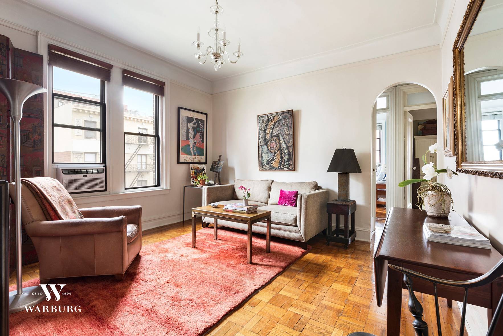 Welcome home to a spacious light filled corner Two Bedroom, one bath apartment located in a well desired Pre war walk up located on the 5th floor, but with an ...