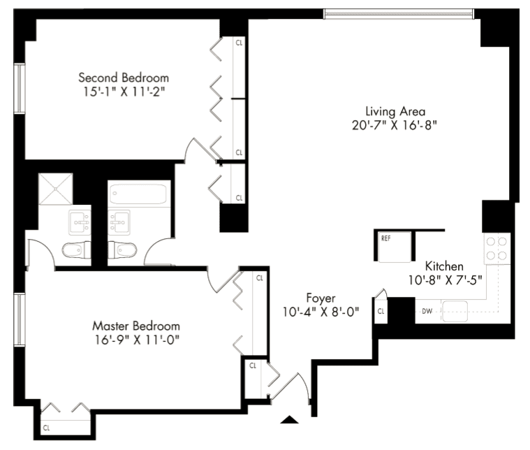 Full Service Luxury Apartment in Garmercy Park, 2 Bed/ 2 Bath