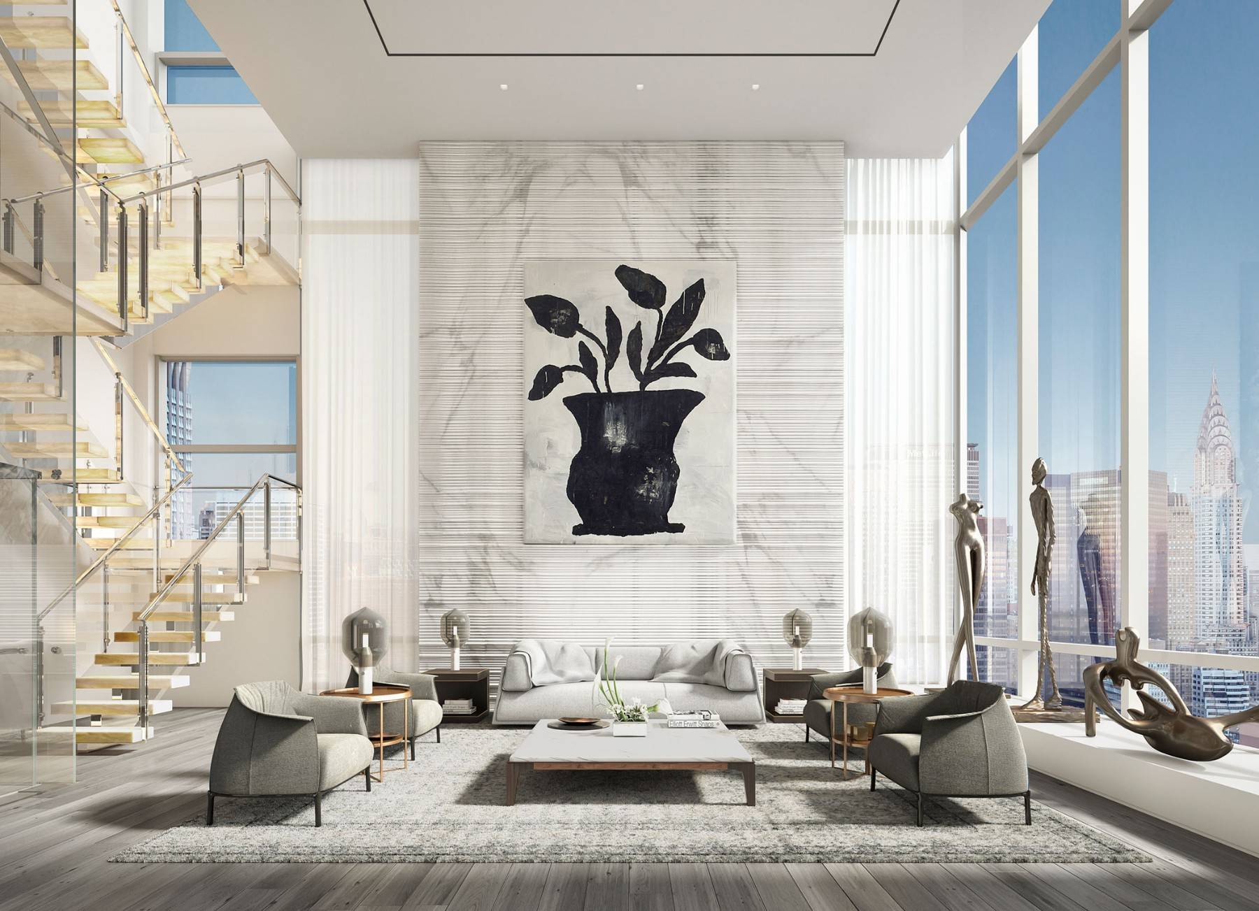 Le PenthouseFrom 18 to 23 ceilings this is a dream home.