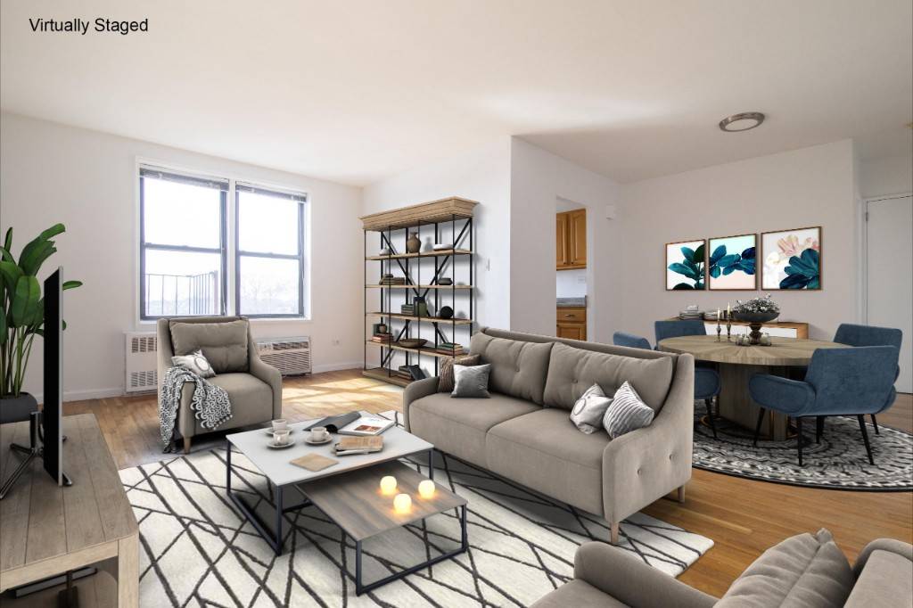 Beautiful, large 1 bedroom co op with lots of light and a classic layout in Kensington.