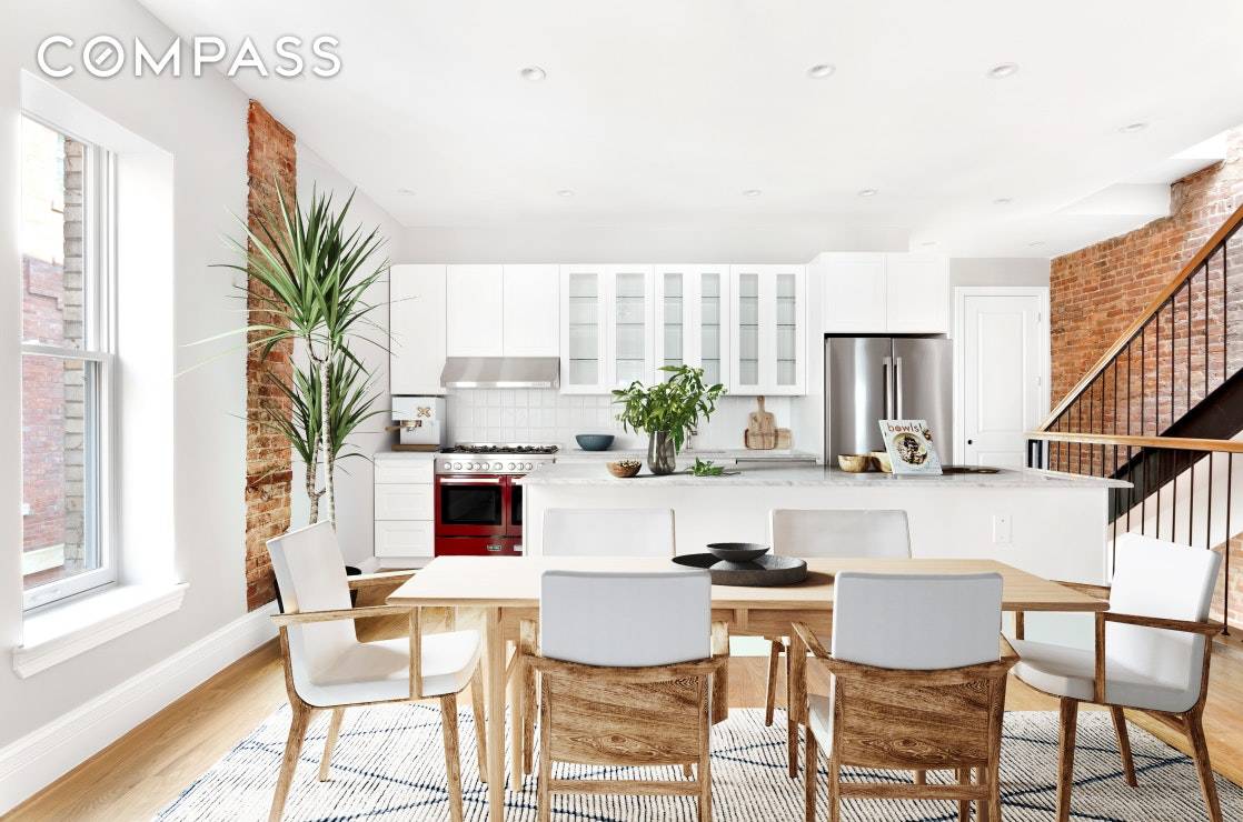 809 Prospect Place is an extremely rare gut renovated semi detached 2 family home on a 33' wide lot with a private driveway and rear garage studio.