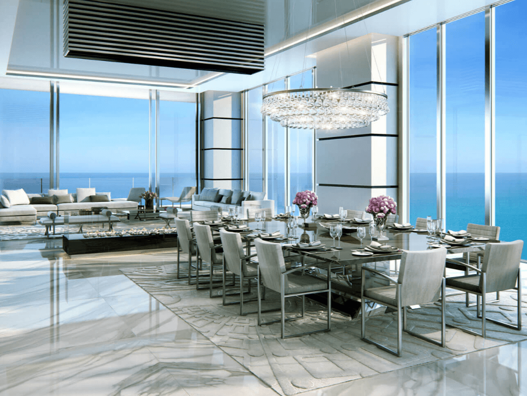 Miami - Turnberry Ocean Club Residences   4 bedroom 5.5 Bath + Family Room + Studio