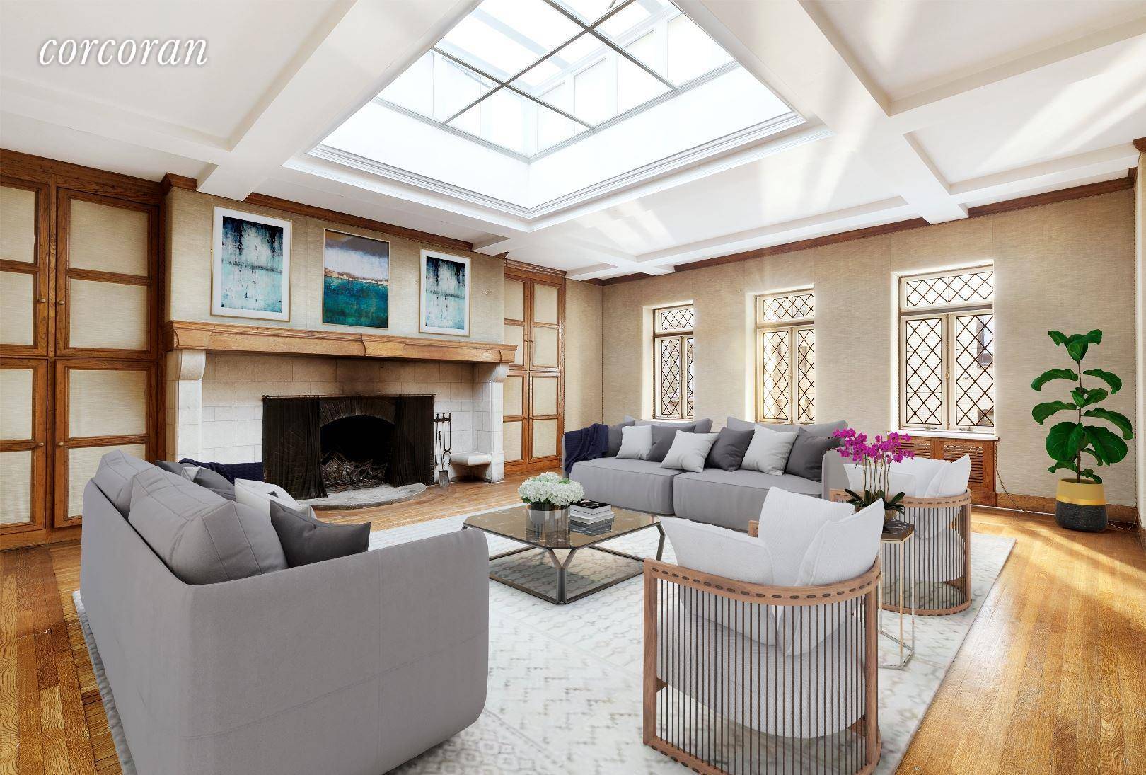 Grand Duplex Penthouse with massive outdoor roof terrace facing Park Avenue.