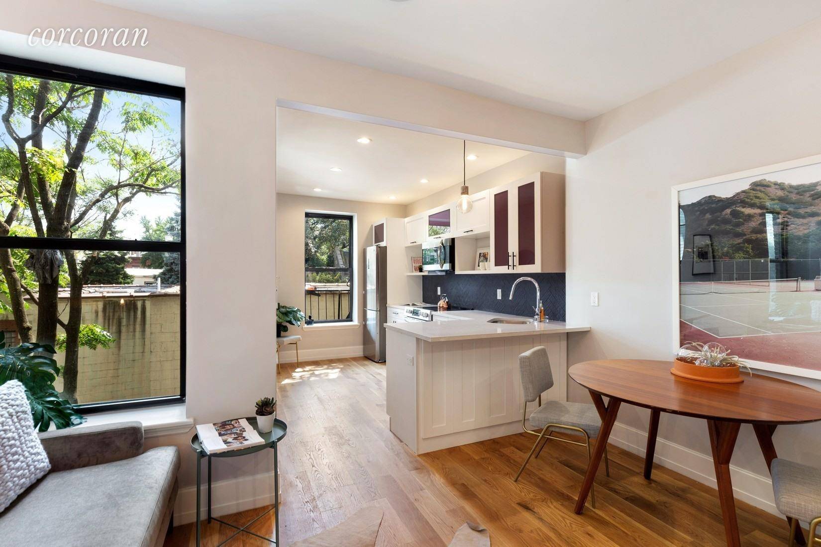 Run, dont walk, to this newly renovated resale in a pre war 8 unit condo building in the best location in exciting Crown Heights.