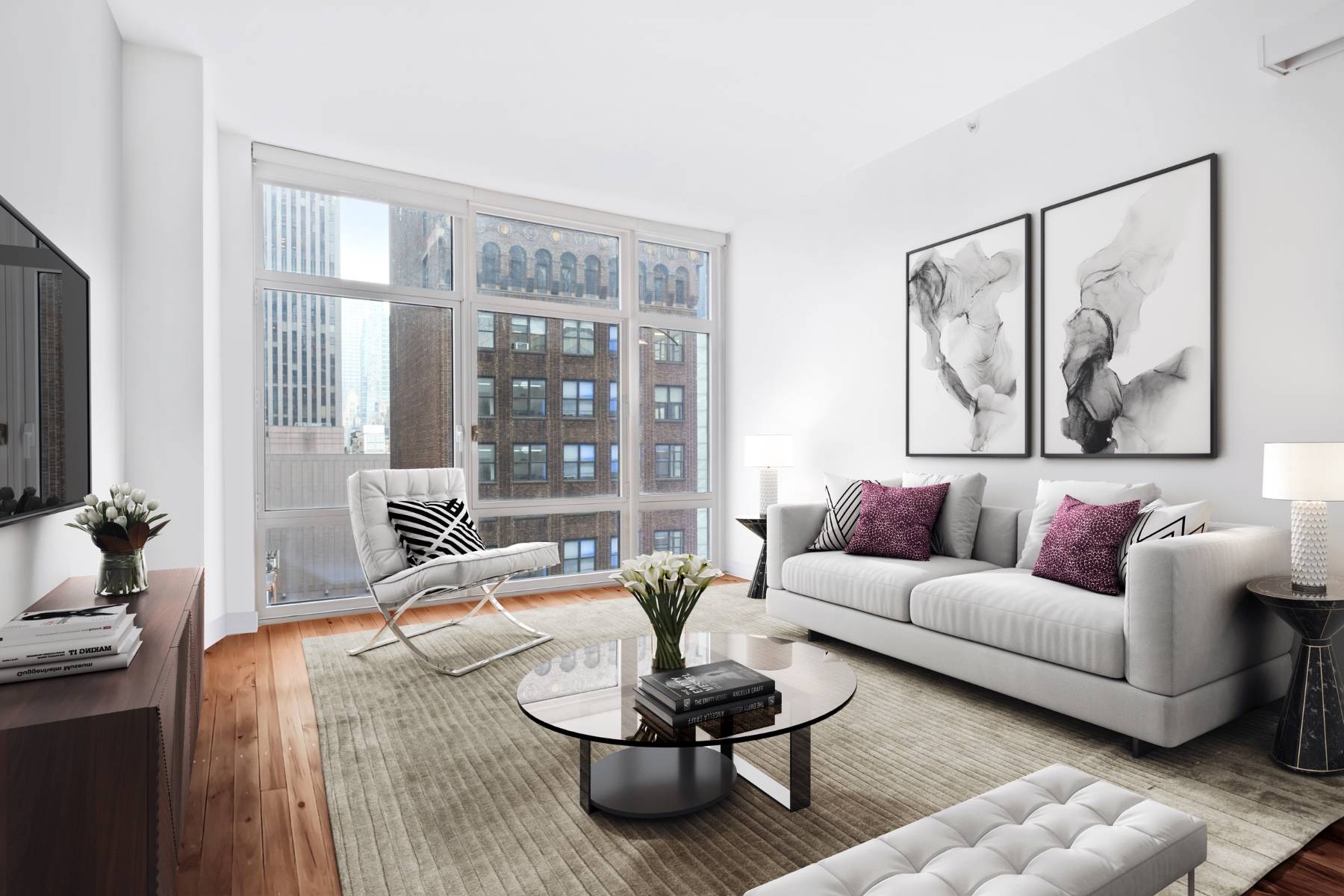 MOTIVATED SELLER This rarely available eastern facing two bedroom two full bathroom home, features a large alcove that can be used as a home office or dining area.