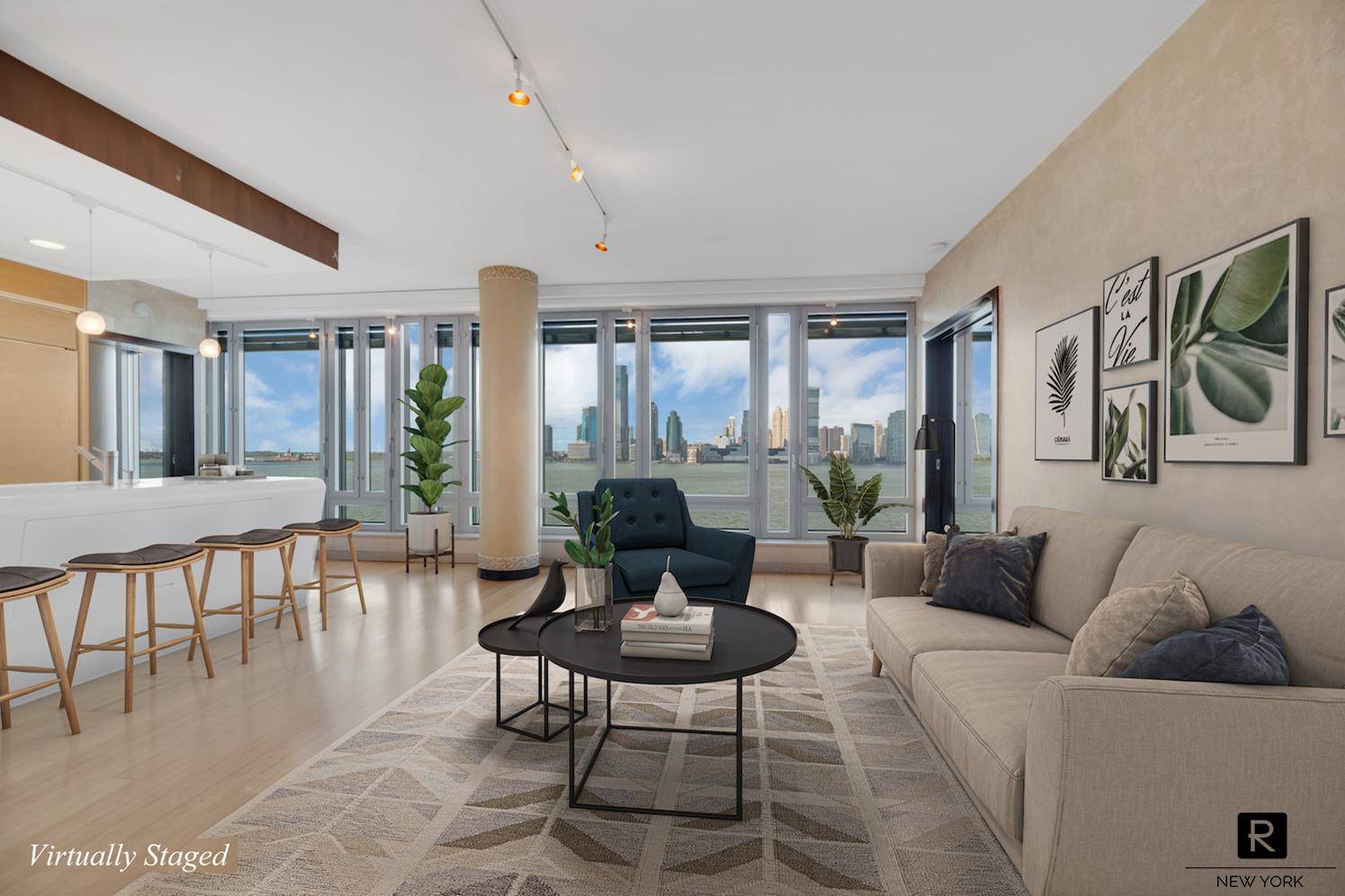 7S is a 2 bedroom, 2 1 2 bath with direct water views from every room.
