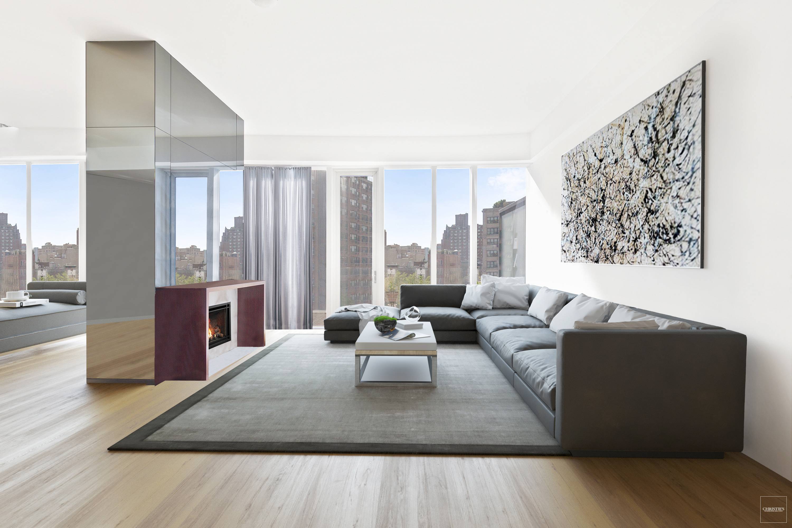 Penthouse E is a stunning two bedroom, three bathroom corner duplex apartment.