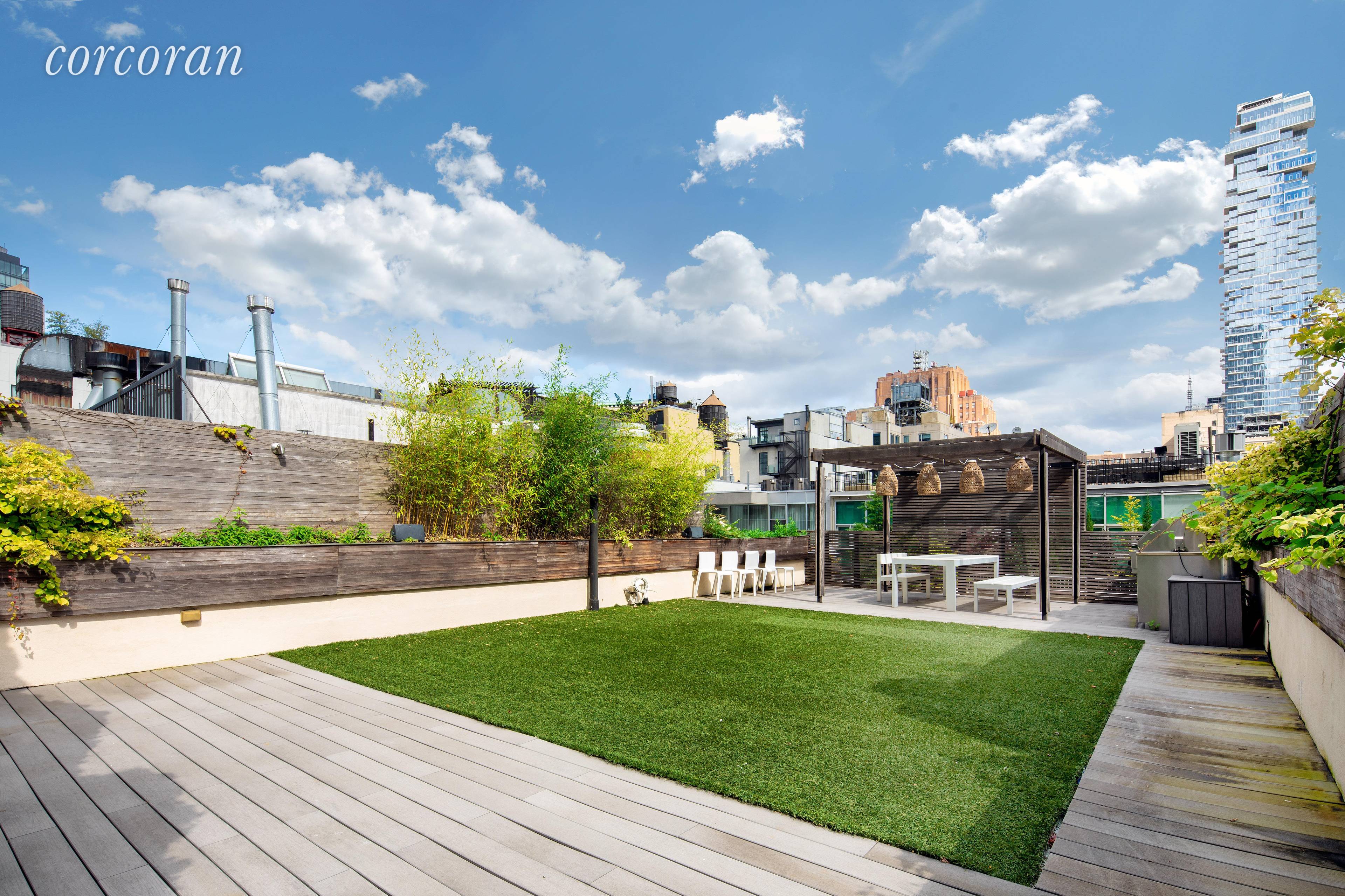 Unprecedented contemporary style and spectacular indoor outdoor living are the hallmarks of this exceptional, five bedroom, four bathroom penthouse triplex in the heart of Tribeca.