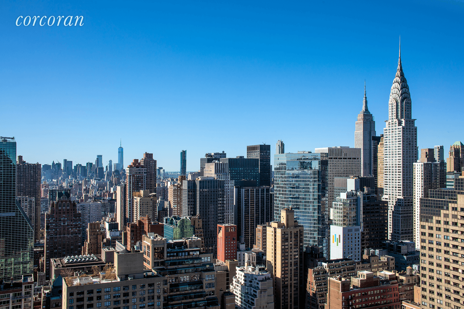 Bask in breathtaking panoramic views from two levels of wrap around terraces at this rarely available penthouse duplex unit 50B at 100 United Nations Plaza Condominium.