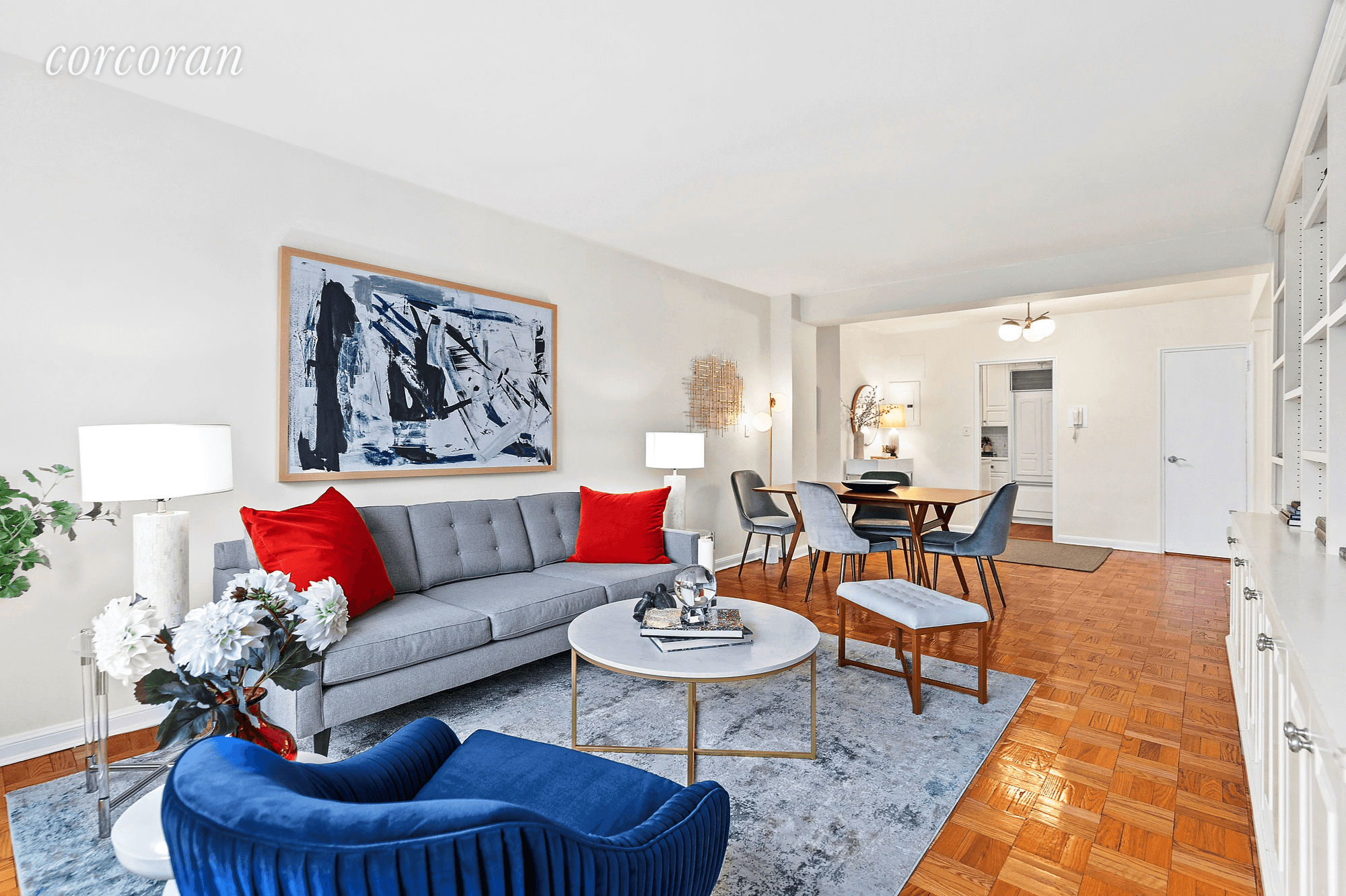Located on one of the nicest village blocks, just off Lower Fifth Avenue, this beautiful 3 bedroom 3 bathroom home is on a high floor with open city views.
