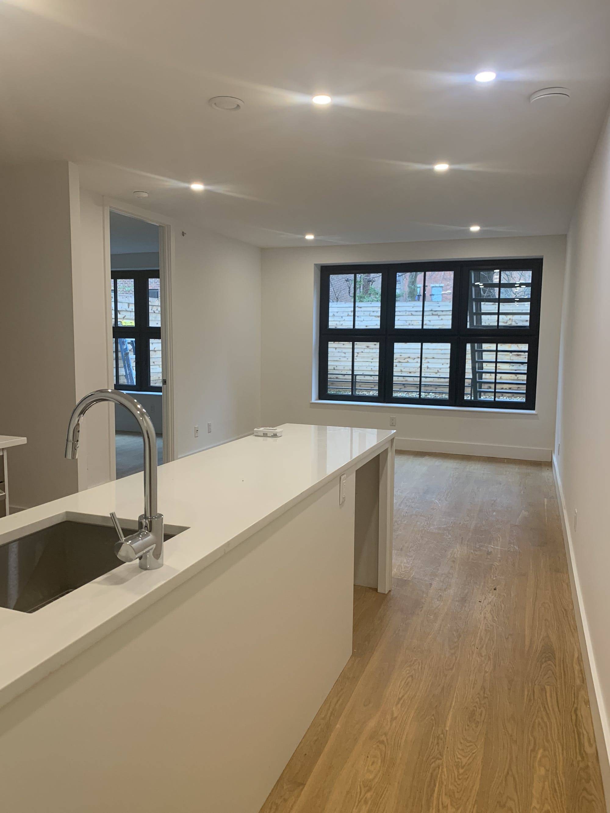 Private and separate entrance to high end two bed and two bathroom duplex in brand new town house !