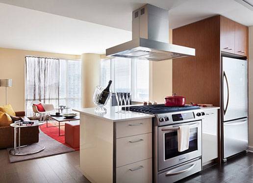 NO FEE - Double corner 2 Bedroom, 2 Bathroom apartment with beautiful, open northeast views, floor-to-ceiling windows and an in-home washer and dryer.