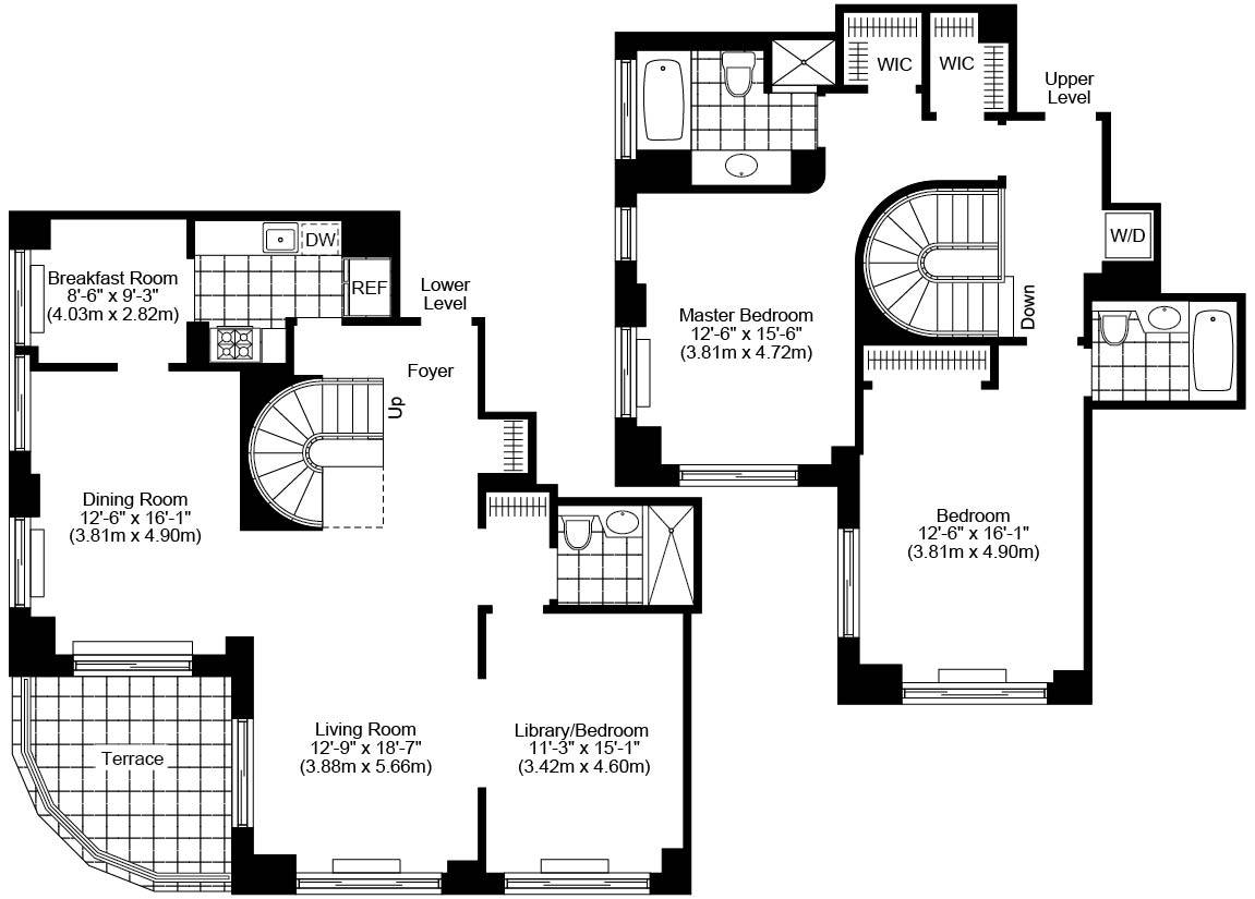 Multiple Exposures in this Duplex on the 32nd Floor