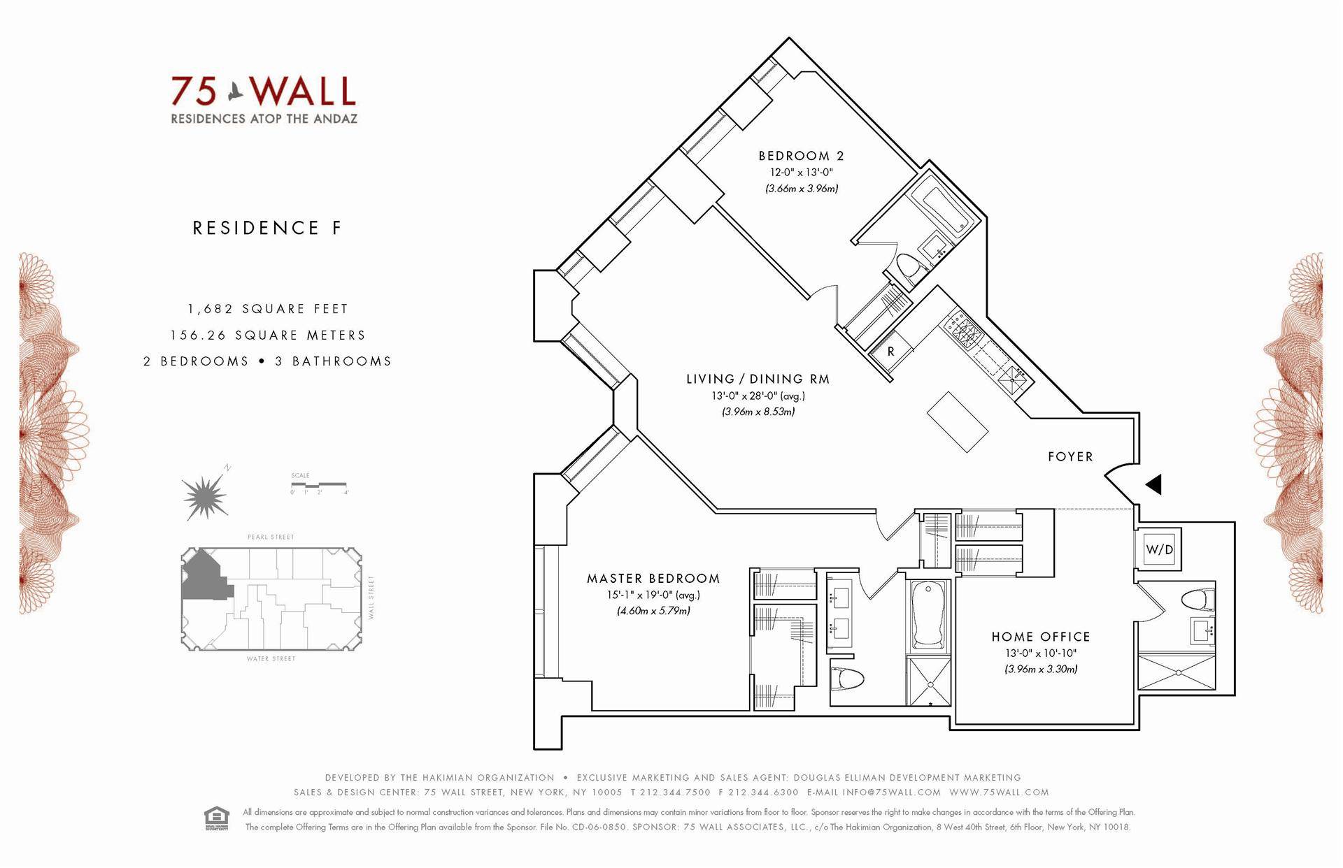FINANCIAL DISTRICT / 75 WALL STREET; RARE HIGH-FLOOR CORNER UNIT - CONVERTIBLE 3 BEDROOM BEDROOM; PRIME INVESTMENT OPPORTUNITY, LOW TAXES!