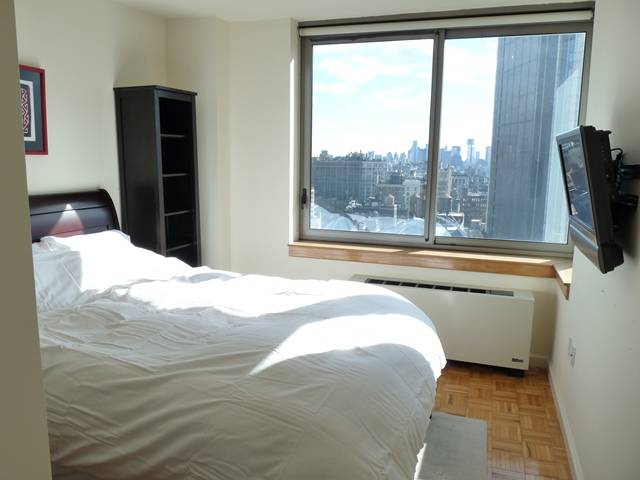 Spacious One Bedroom Rental in Luxury Midtown Apartment Building with a View - Short Term  or Long Term