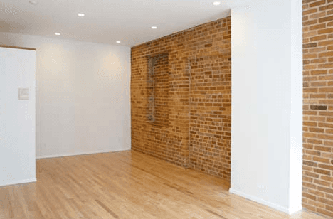 Exposed brick Studio on the upper East Side