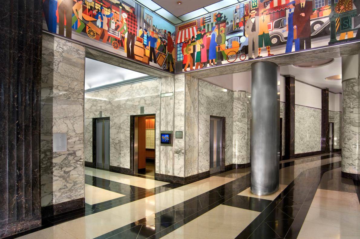 High Ceilings and  Open  Views  overlooking Zen Garden in this LOFT in FiDi  ArtDeco Condo Conversion