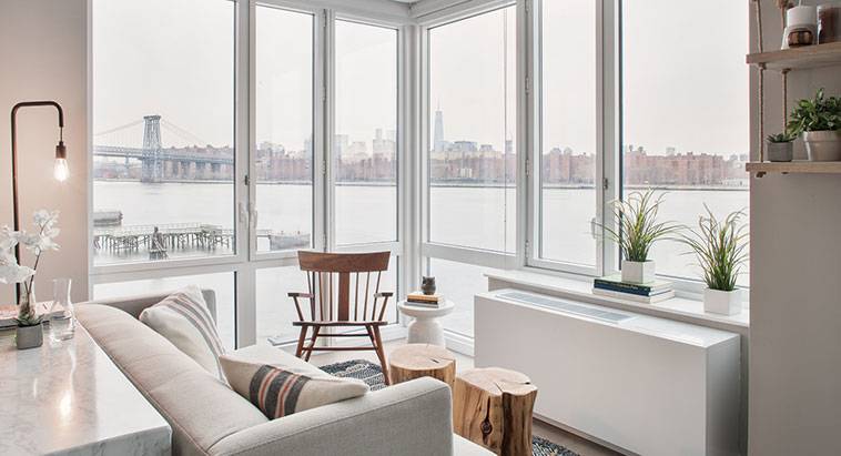 New Williamsburg Waterfront Rental Property, New Large 2 Bedroom 2 Bath Rental, Full Service, Gym, Pool, W/D, No Fee
