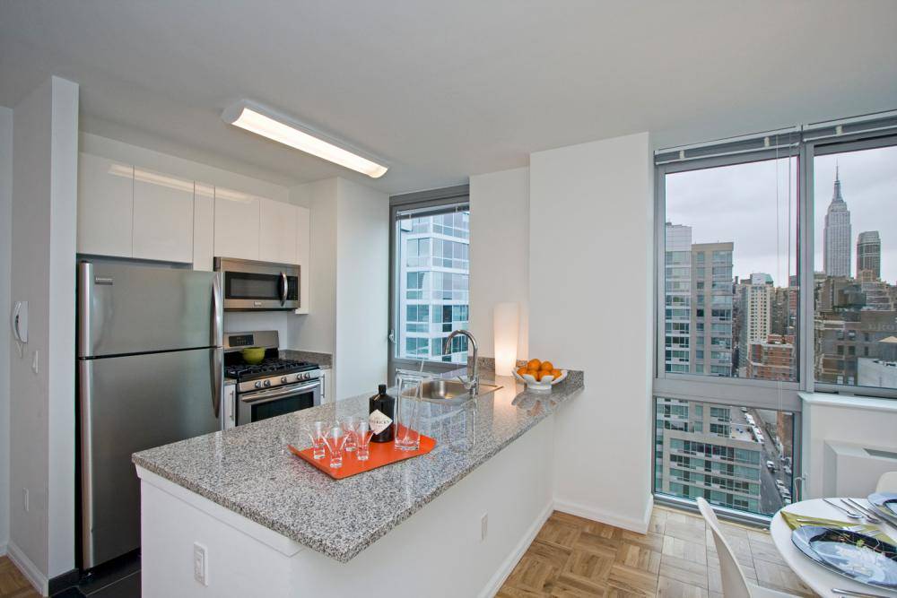 Midtown West, Flex 3 Bedroom 2 Bath, Large Living Room, Private Balcony, Hudson River Views,  No Fee