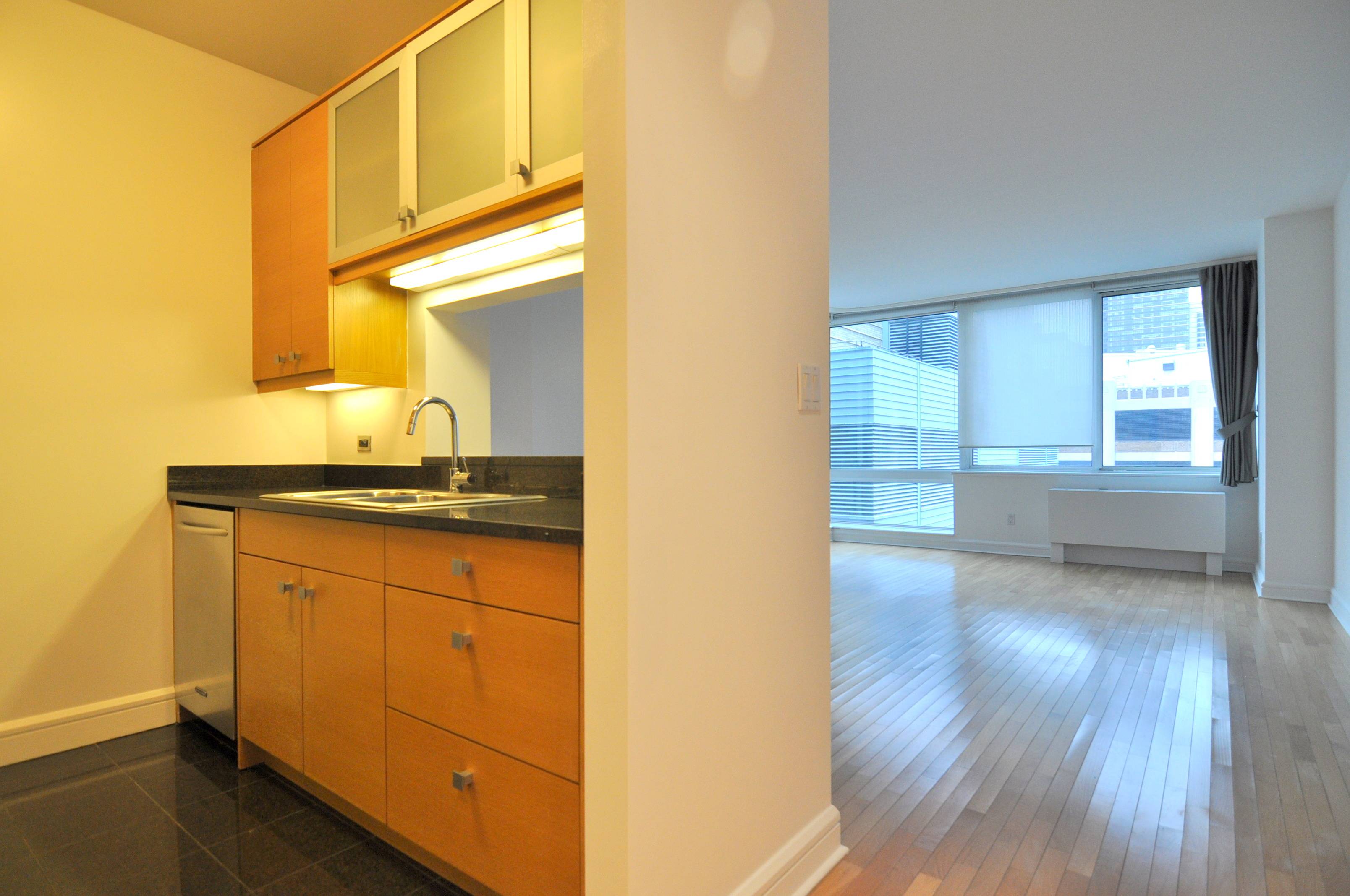 NO FEE! Beautiful Studio at Trump Place Luxury Condominium in Lincoln Square!