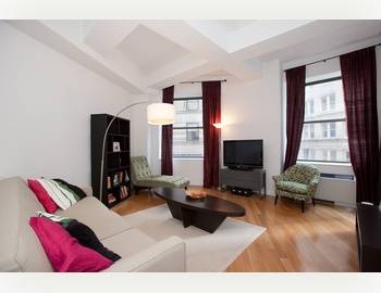 Financial District 1 Bedroom For Rent in Luxury Condo Building on John St. Doorman, Gym, Roofdeck Included. South Street Seaport, Wall Street Nearby.