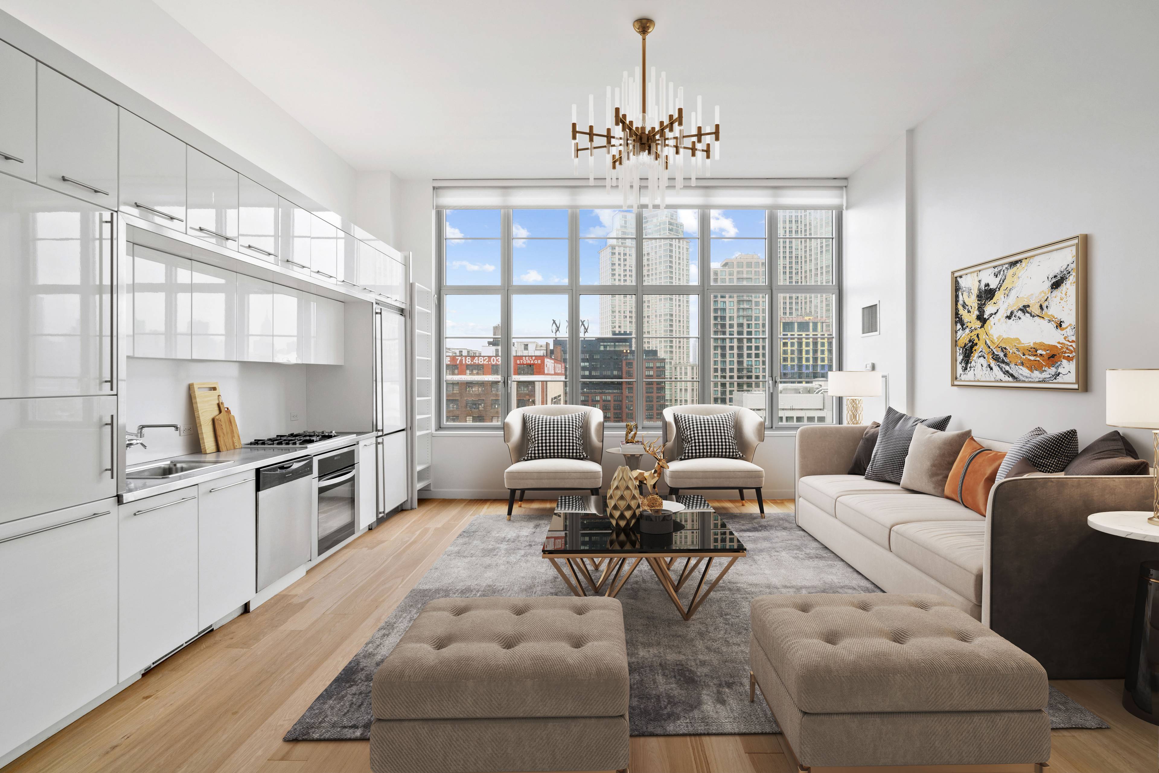 Two bedrooms  with over 700 SF private  rooftop for rent in Long Island City