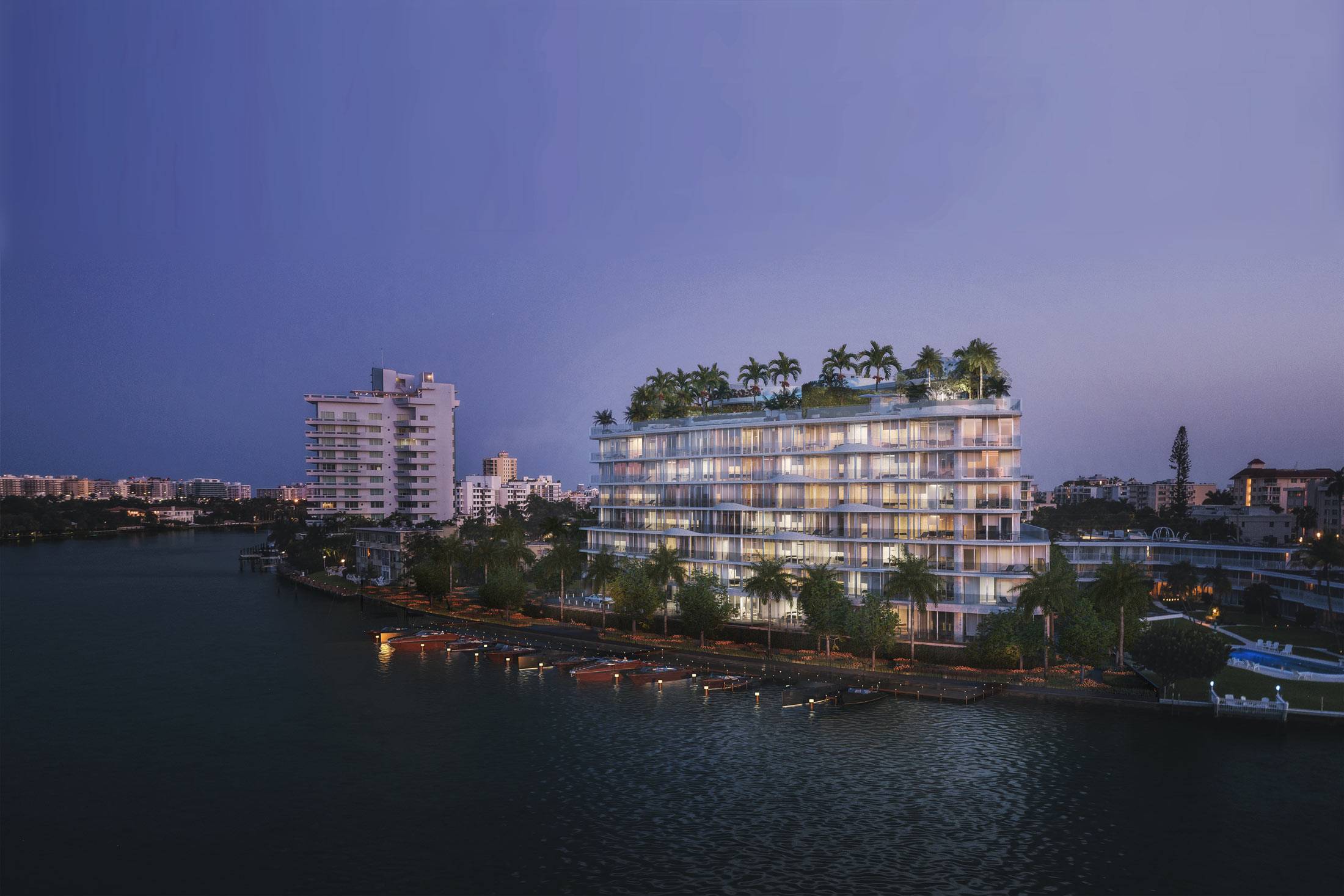 MIAMI PENTHOUSE ZU VERKAUFEN | BAY HARBOR ISLAND | WASSERBLICK, BALKON | 4 BETTEN + DEN, 4.5 BÄDER | 5027 SF TOTAL