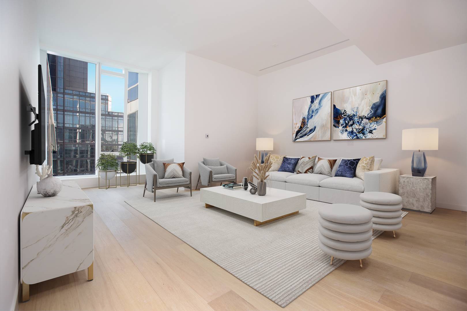 One West End 2 Bedroom 2.5 Bathroom with Extra High Ceilings and Open City Views