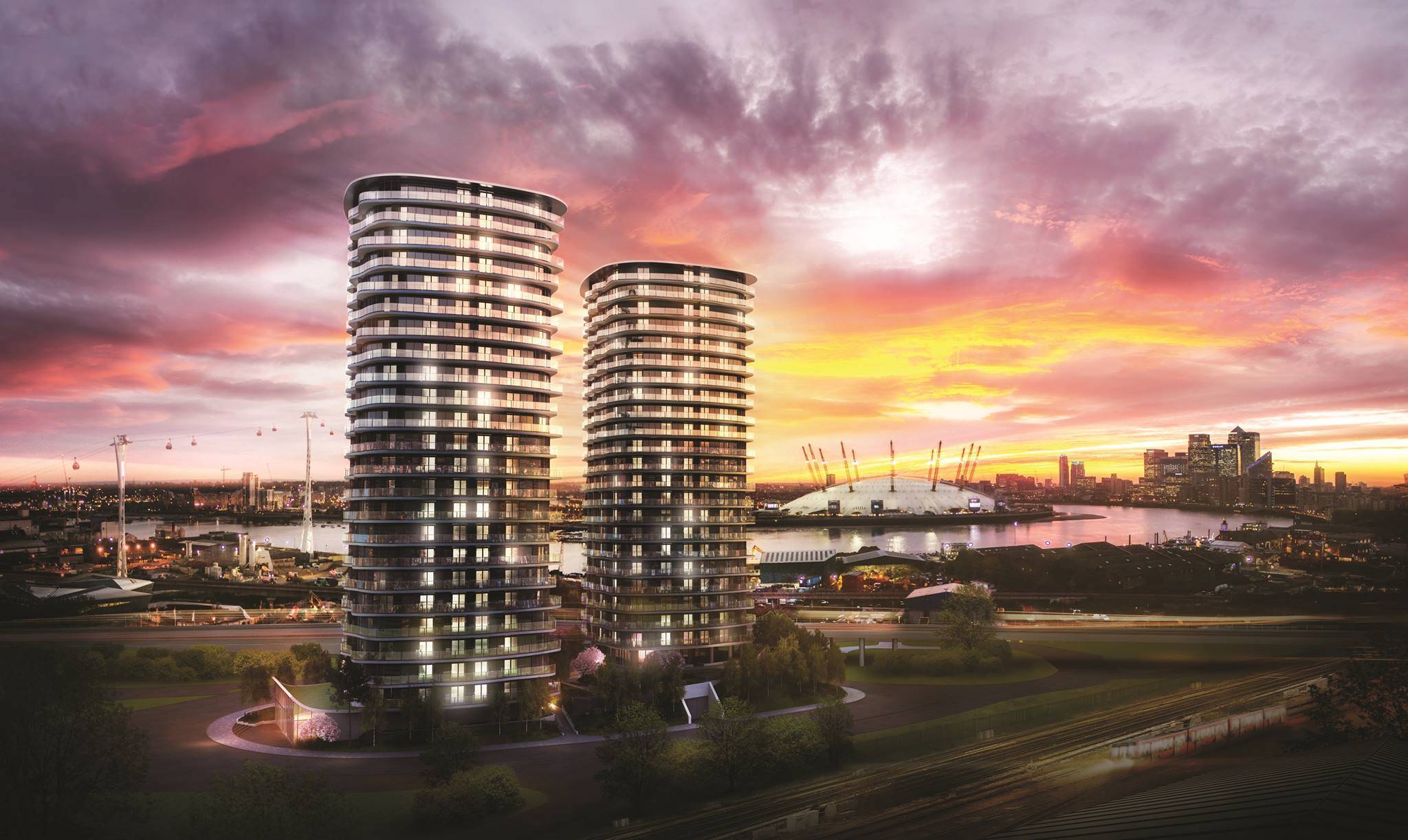 2Bed 2Br - Bright and spacious apartment and an amazing size balcony with great views across London situated in the popular Hoola Development